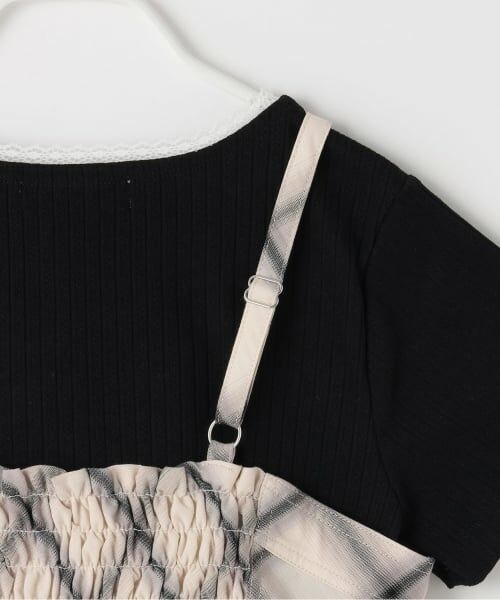 mezzo piano junior / メゾピアノジュニア Tシャツ | ペプラムビスチェ＆トリムレースTシャツセット | 詳細6