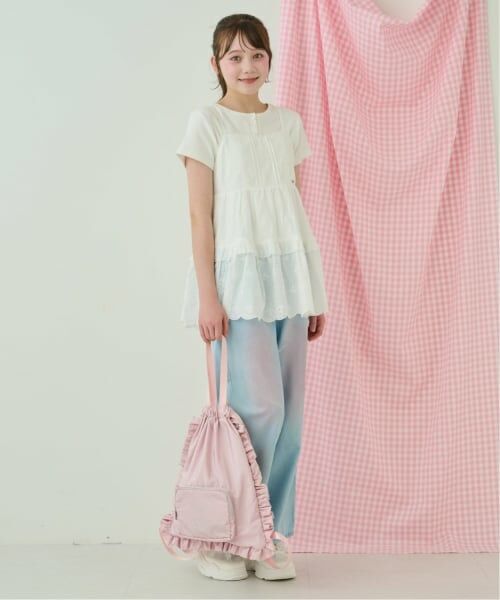 mezzo piano junior / メゾピアノジュニア その他トップス | リボンレースチュニック&【接触冷感】Tシャツセット | 詳細12