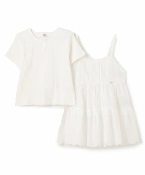 mezzo piano junior / メゾピアノジュニア その他トップス | リボンレースチュニック＆【接触冷感】Tシャツセット | 詳細2