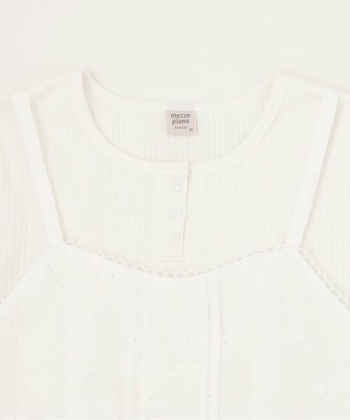 mezzo piano junior / メゾピアノジュニア その他トップス | リボンレースチュニック＆【接触冷感】Tシャツセット | 詳細3
