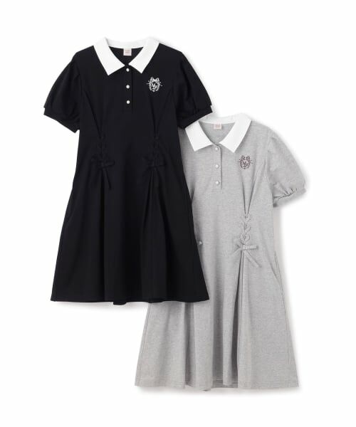 mezzo piano junior / メゾピアノジュニア ミニ丈・ひざ丈ワンピース | 【接触冷感】ウエストレースアップワンピース | 詳細11