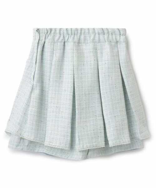 mezzo piano junior / メゾピアノジュニア ショート・ハーフ・半端丈パンツ | ラメツイードタックフレアショートパンツ♪ | 詳細1