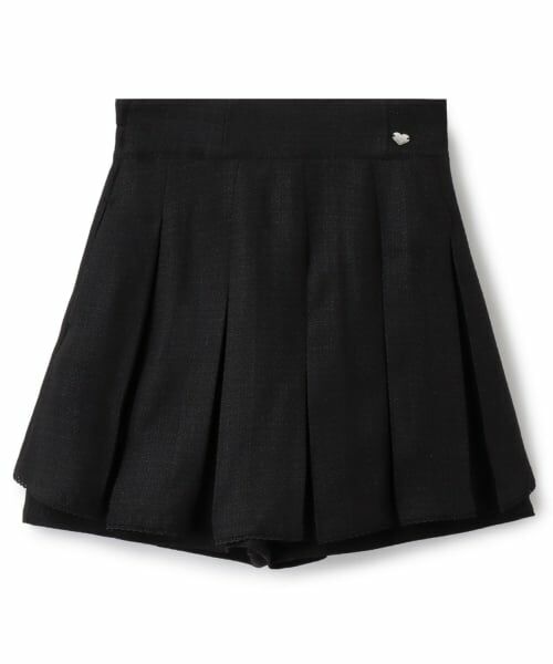 mezzo piano junior / メゾピアノジュニア ショート・ハーフ・半端丈パンツ | ラメツイードタックフレアショートパンツ♪ | 詳細12