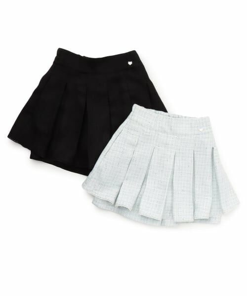 mezzo piano junior / メゾピアノジュニア ショート・ハーフ・半端丈パンツ | ラメツイードタックフレアショートパンツ♪ | 詳細9