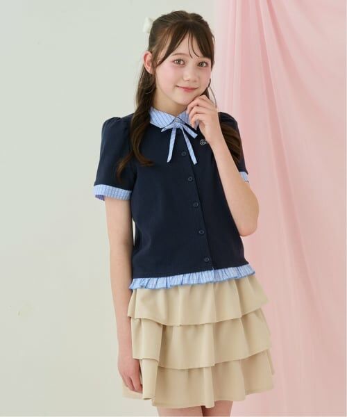 mezzo piano junior / メゾピアノジュニア ショート・ハーフ・半端丈パンツ | ハートバックルベルトつきティアードスカパン | 詳細15