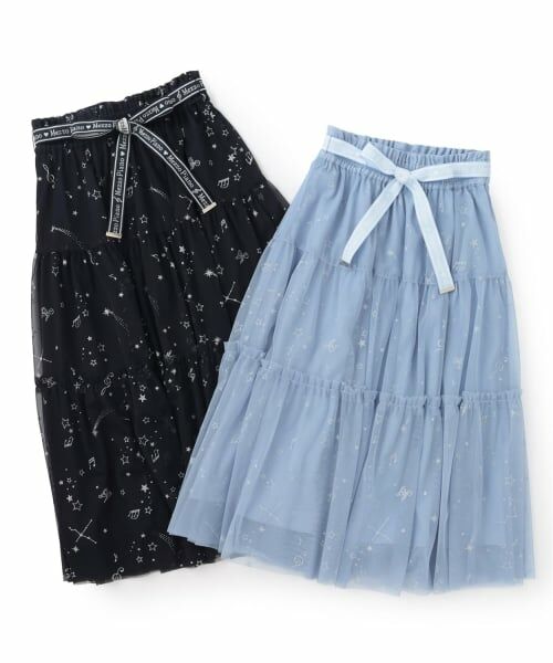 mezzo piano junior / メゾピアノジュニア ミニ・ひざ丈スカート | ラメプリントチュールスカート♪ | 詳細7