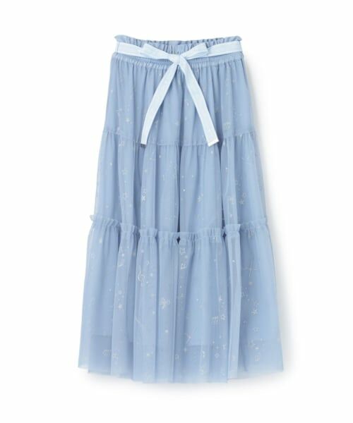 mezzo piano junior / メゾピアノジュニア ミニ・ひざ丈スカート | ラメプリントチュールスカート♪ | 詳細8