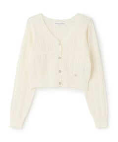 mezzo piano junior / メゾピアノジュニア カーディガン・ボレロ | 透かし柄ラインストーンボタンカーディガン♪