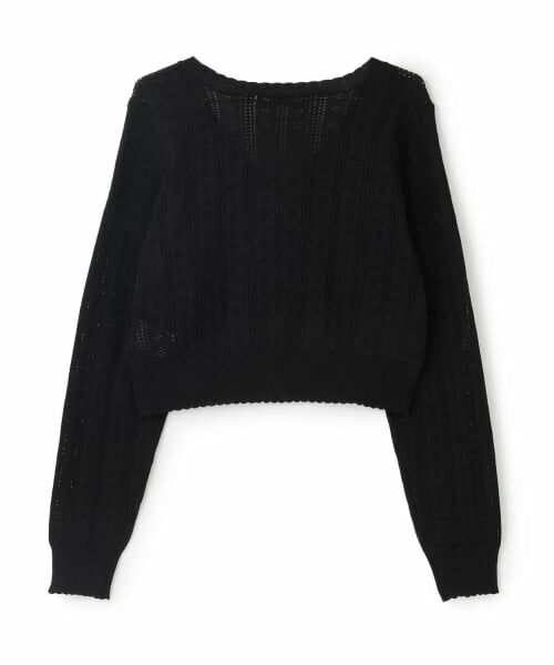mezzo piano junior / メゾピアノジュニア カーディガン・ボレロ | 透かし柄ラインストーンボタンカーディガン♪ | 詳細1