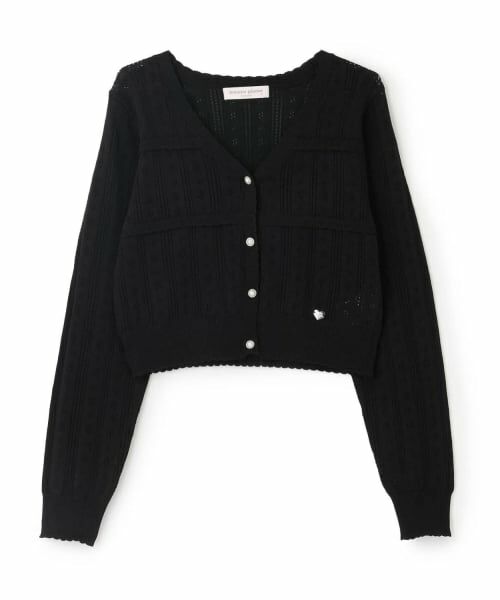 mezzo piano junior / メゾピアノジュニア カーディガン・ボレロ | 透かし柄ラインストーンボタンカーディガン♪ | 詳細7