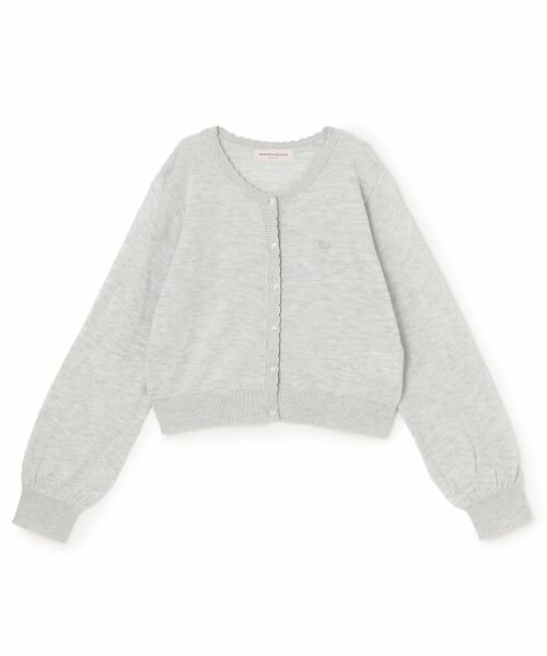 mezzo piano junior / メゾピアノジュニア カーディガン・ボレロ | ラメニットカーディガン♪（シルバー）
