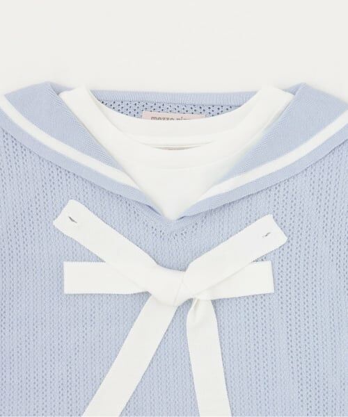 mezzo piano junior / メゾピアノジュニア ニット・セーター | メッシュセーラーベスト＆Tシャツセット | 詳細8