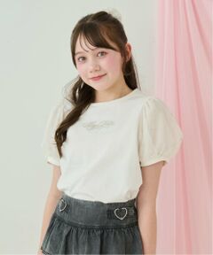 mezzo piano junior / メゾピアノジュニア Tシャツ | 【接触冷感】袖パフチュールTシャツ♪