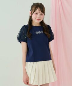 mezzo piano junior / メゾピアノジュニア Tシャツ | 【接触冷感】袖パフチュールTシャツ♪