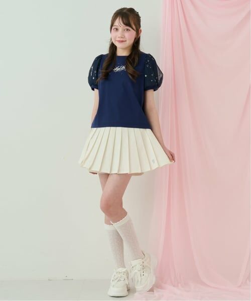 mezzo piano junior / メゾピアノジュニア Tシャツ | 【接触冷感】袖パフチュールTシャツ♪ | 詳細13