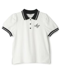 mezzo piano junior / メゾピアノジュニア ポロシャツ | 【吸水速乾・接触冷感】袖パフポロシャツ