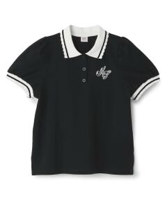 mezzo piano junior / メゾピアノジュニア ポロシャツ | 【吸水速乾・接触冷感】袖パフポロシャツ