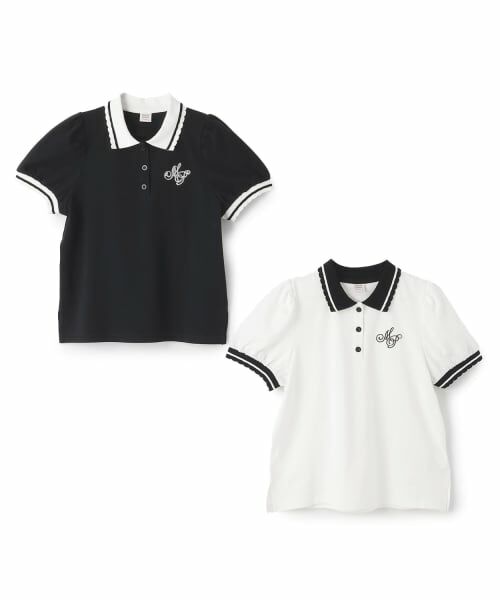 mezzo piano junior / メゾピアノジュニア ポロシャツ | 【吸水速乾・接触冷感】袖パフポロシャツ | 詳細8