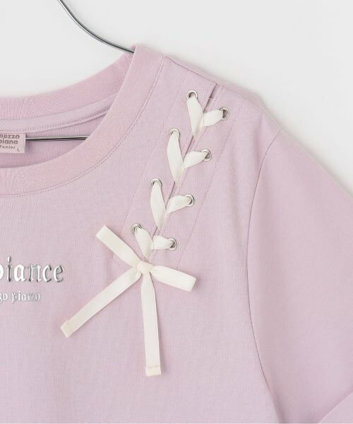 mezzo piano junior / メゾピアノジュニア Tシャツ | 【接触冷感】ツインレースアップTシャツ | 詳細4