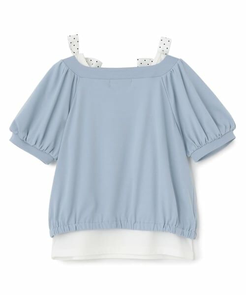 mezzo piano junior / メゾピアノジュニア Tシャツ | 【接触冷感】肩リボンタンクトップ＆Tシャツセット | 詳細1