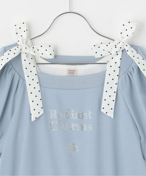 mezzo piano junior / メゾピアノジュニア Tシャツ | 【接触冷感】肩リボンタンクトップ＆Tシャツセット | 詳細3