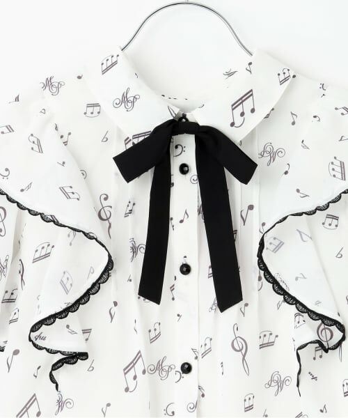 mezzo piano junior / メゾピアノジュニア シャツ・ブラウス | 音符柄フリルブラウス♪ | 詳細2