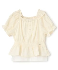 mezzo piano junior / メゾピアノジュニア シャツ・ブラウス | シャーリングブラウス＆キャミソールセット