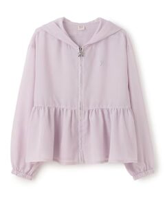 mezzo piano junior / メゾピアノジュニア パーカー | 【接触冷感・UVカット】ペプラムシアーパーカ