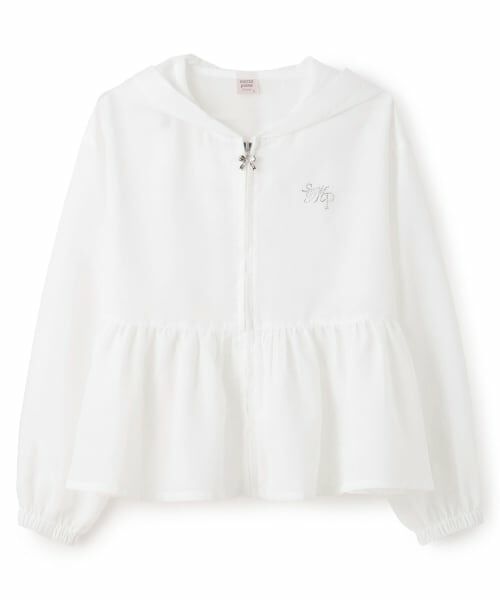 mezzo piano junior / メゾピアノジュニア パーカー | 【接触冷感・UVカット】ペプラムシアーパーカ | 詳細10