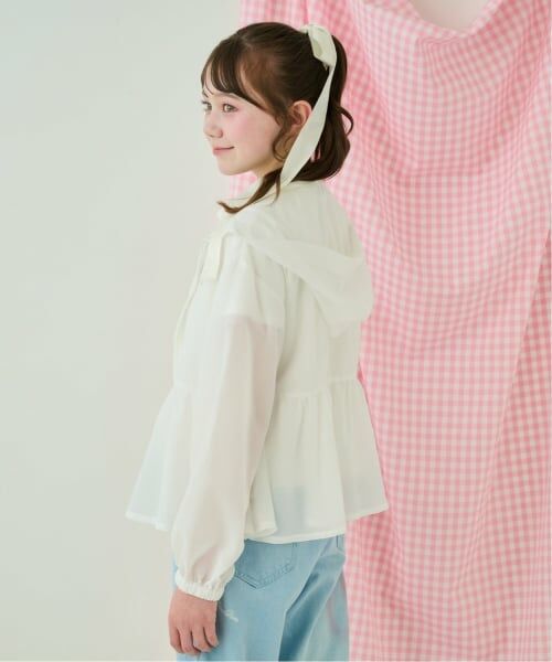 mezzo piano junior / メゾピアノジュニア パーカー | 【接触冷感・UVカット】ペプラムシアーパーカ | 詳細11