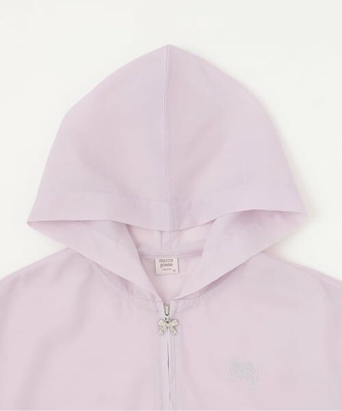 mezzo piano junior / メゾピアノジュニア パーカー | 【接触冷感・UVカット】ペプラムシアーパーカ | 詳細2