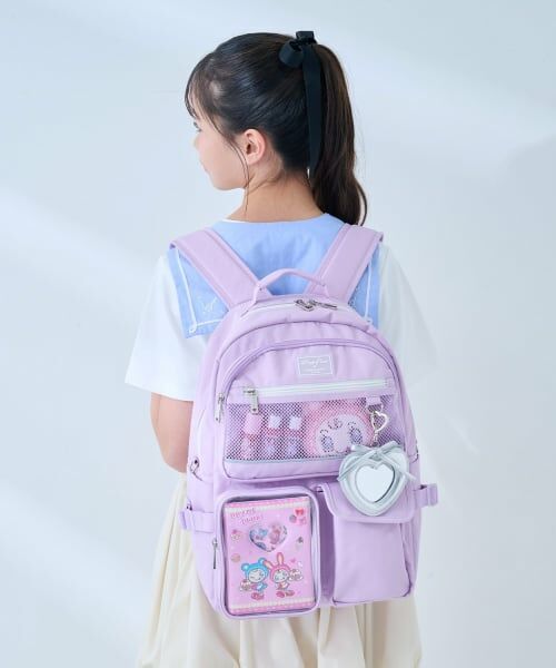 撥水】チャームつきクリアポケットリュック 20L （リュック・バック