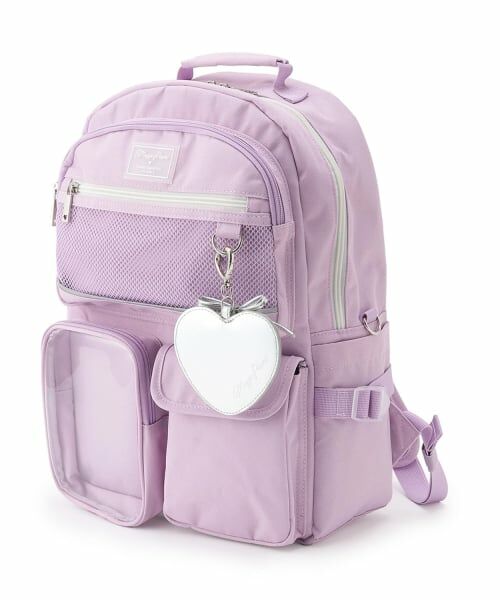 mezzo piano junior / メゾピアノジュニア リュック・バックパック | 【撥水】チャームつきクリアポケットリュック　20L（パープル）