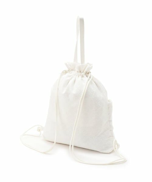 mezzo piano junior / メゾピアノジュニア リュック・バックパック | 【A4対応】リボン柄レースナップサック | 詳細1