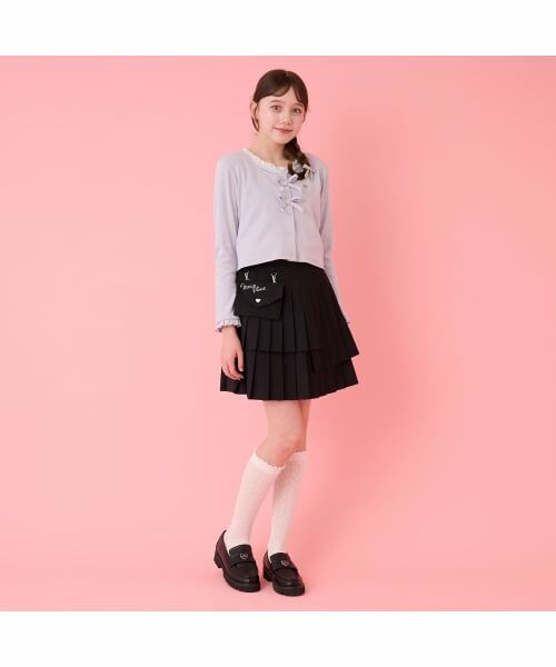 mezzo piano junior / メゾピアノジュニア ソックス | 透かし編みハイソックス | 詳細11