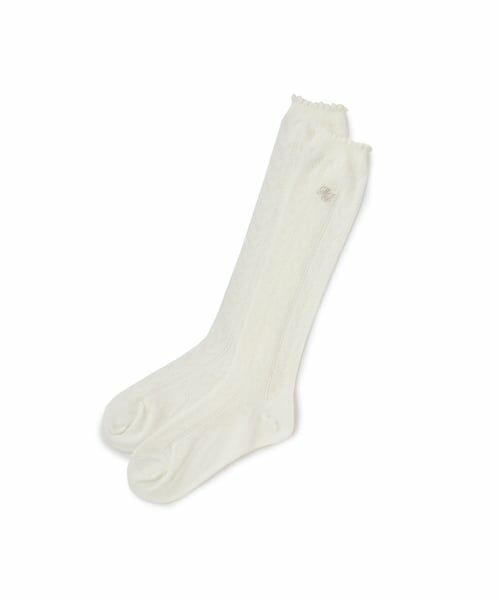 mezzo piano junior / メゾピアノジュニア ソックス | 透かし編みハイソックス | 詳細7
