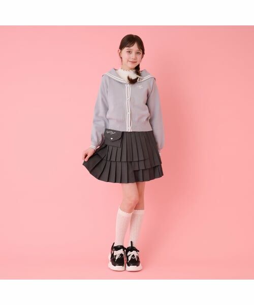 mezzo piano junior / メゾピアノジュニア ソックス | 透かし編みハイソックス | 詳細9