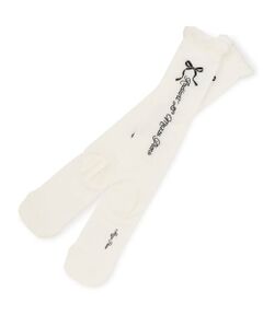 mezzo piano junior / メゾピアノジュニア ソックス | リボン＆ロゴハイソックス