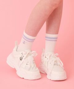 mezzo piano junior / メゾピアノジュニア ソックス | ラインリブソックス