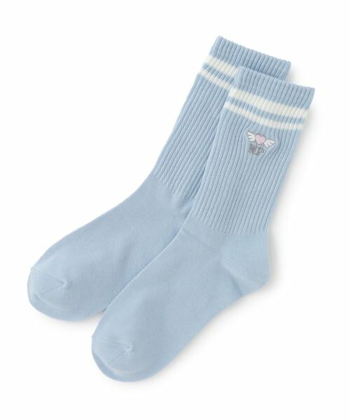 mezzo piano junior / メゾピアノジュニア ソックス | ラインリブソックス（サックス）