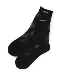 mezzo piano junior / メゾピアノジュニア ソックス | リボン柄シアーソックス