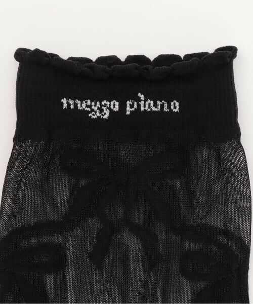 mezzo piano junior / メゾピアノジュニア ソックス | リボン柄シアーソックス | 詳細1