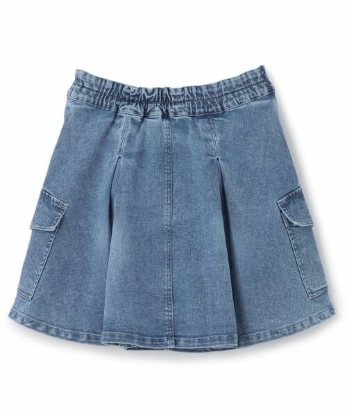 mezzo piano junior / メゾピアノジュニア ミニ・ひざ丈スカート | ☆彡デニムカーゴスカート（スパッツつき） | 詳細1