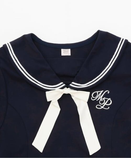 mezzo piano junior / メゾピアノジュニア ミニ丈・ひざ丈ワンピース | 【人気商品再入荷】【直営店で取り扱い無し】【接触冷感】リボンつきセーラーワンピース | 詳細2