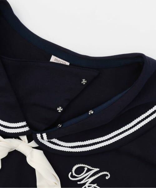 mezzo piano junior / メゾピアノジュニア ミニ丈・ひざ丈ワンピース | 【人気商品再入荷】【直営店で取り扱い無し】【接触冷感】リボンつきセーラーワンピース | 詳細3