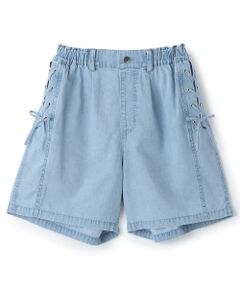 mezzo piano junior / メゾピアノジュニア ショート・ハーフ・半端丈パンツ | レースアップリボンショートパンツ