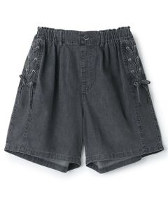 mezzo piano junior / メゾピアノジュニア ショート・ハーフ・半端丈パンツ | レースアップリボンショートパンツ