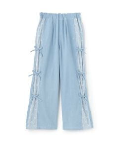mezzo piano junior / メゾピアノジュニア その他パンツ | サイドレース×リボンイージーパンツ