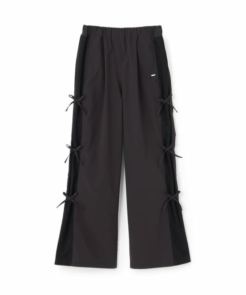 mezzo piano junior / メゾピアノジュニア その他パンツ | サイドレース×リボンイージーパンツ（黒）