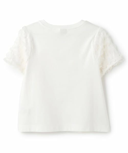 mezzo piano junior / メゾピアノジュニア Tシャツ | 【接触冷感】袖チュールフリルTシャツ | 詳細1